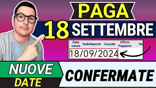 Inps PAGA 18 SETTEMBRE ➜ DATE PAGAMENTI ASSEGNO UNICO NASPI ADI BONUS 100€ CARTA ACQUISTI 500€ SFL [upl. by Onirefez]