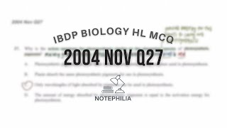 IB Biology HLSL 2004 Nov Paper 1 Q27 [upl. by Theone]