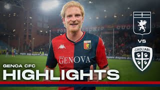 GENOA 30 CAGLIARI  HIGHLIGHTS  Serie A 202324 [upl. by Nairahcaz]