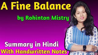 A Fine Balance by Rohinton Mistry Summary  A Fine Balance  A Fine Balance Summary in Hindi [upl. by Annekcm]