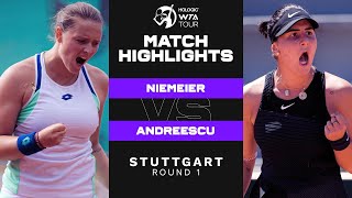 Jule Niemeier vs Bianca Andreescu  2022 Stuttgart Round 1  WTA Match Highlights [upl. by Imit978]