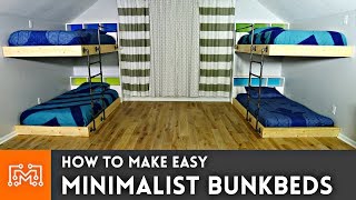 Easy Double Bunk Beds  Woodworking How To  I Like To Make Stuff [upl. by Theona364]