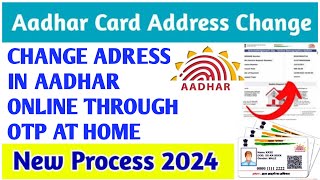 How to Change  Update Address in Aadhaar Online  Change Address in Aadhaar through OTP at home [upl. by Htederem]