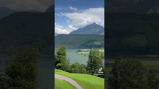 Near the end of the ride from the summit on the Mount Pilatus cogwheel train  Switzerland [upl. by Halueb]