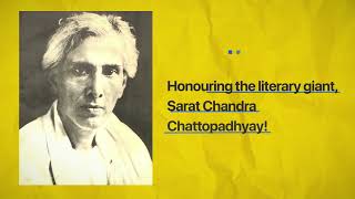 Sarat Chandra Chattopadhyay Celebrating the Life and Work of a Literary Luminary  Shyam Steel [upl. by Vassily]