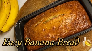 Super Moist Banana Bread No mixer Easy amp Delicious [upl. by Gretal178]