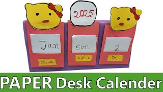 📅 Paper Desk Calendar Handmade Desk Calendar  Easy Origami  School Projects [upl. by Melcher]