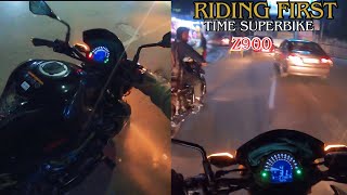 Riding First Time Superbike Kawasaki Z900 [upl. by Warga]