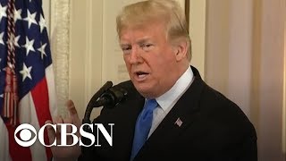 Trump tells reporter quotthats enoughquot in heated exchange over migrant caravan [upl. by As]