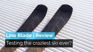 Line Blade Review  Testing the Craziest Ski Ever [upl. by Soirtemed]