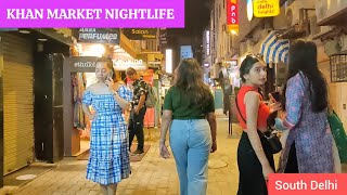 Khan Market New Delhi Walking Tour  South Delhi Night Walk Tour  Famous Shoping Market Tour [upl. by Sheri]