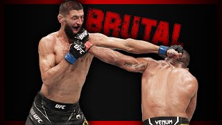 Khamzat Chimaev VS Gilbert Burns LA PELEA DEL AÑO [upl. by Bullis]