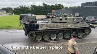 Trying to move the Leopard 2A4 with the Leopard 1 Berger  LEOPARD 2 tank puts up at fight [upl. by Enilada]