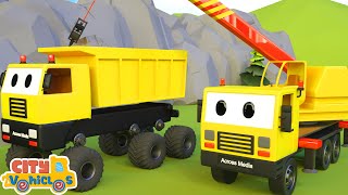 Construction vehicles rescue Tractor Bulldozer Mixer and Dump Trucks for Kids [upl. by Namzzaj890]