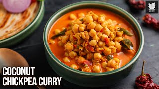 Coconut Chickpea Curry  How to Make South Indian Style Coconut Chickpea Curry Recipe Varun Inamdar [upl. by Cudlip]