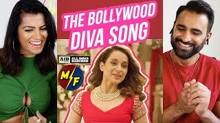 AIB feat KANGANA RANAUT  THE BOLLYWOOD DIVA SONG REACTION [upl. by Elleuqram]