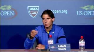 2011 US Open Press Conferences Rafael Nadal Fourth Round [upl. by Garik]