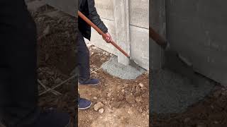 Cement fence column bottom grouting process [upl. by Wiley24]