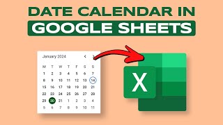 How to Add Date Calendar in Google Sheets [upl. by Aiuqet400]