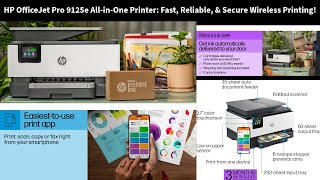 HP OfficeJet Pro 9125e AllinOne Printer Review Fast Reliable amp Secure Wireless Printing [upl. by Birdt]