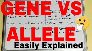 Genes vs AllelesDifference between gene and alleleGene and allele differenceallele and gene [upl. by Cappello]