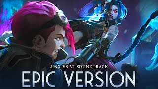 Arcane Season 2 Music  To Ashes and Blood Jinx vs Vi  EPIC VERSION Woodkid Song Soundtrack [upl. by Kemp]