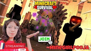 MINE GIRL Pooja is live 🔴🪄 Minecraft Survival seriesminecraft shortslive shorts shortsfeed [upl. by Louella]