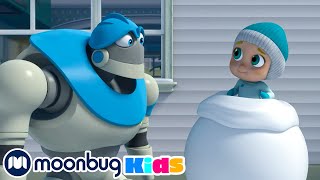 Il pupazzo di neve più grande del mondo  Arpo il Robot per Bambini  Moonbug Kids  Cartoni Animati [upl. by Lyndsey217]