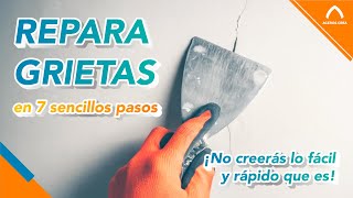 🏡 7 Pasos para Reparar Grietas de paredes fácil y rápido 🙌 [upl. by Gram]