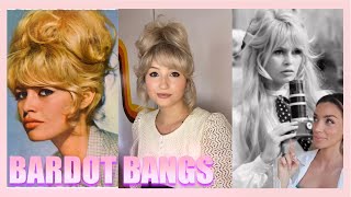 Brigitte Bardot Iconic Hairstyle  BARDOT BANGS [upl. by Atinid]