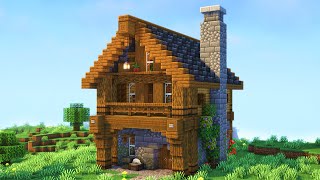 Minecraft  How to build a Small Cabin  Tutorial [upl. by Lin]