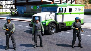 Gruppe 6 Armored Truck ATTACKED While Delivering Cash In GTA 5 [upl. by Zitah]