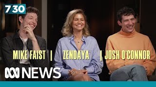 Zendaya and costars Josh OConnor and Mike Faist on making their new film Challengers  730 [upl. by Arielle]