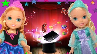 Anna and Elsa Toddlers  Elsias Birthday Magic Show Surprise Kristoff Magic Show  Ep 3 [upl. by Monie]