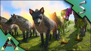 HYAENODON TAMING BREEDING UP A LITTLE WAR PACK  Ark RAGNAROK DLC Gameplay E10 [upl. by Lleuqram]