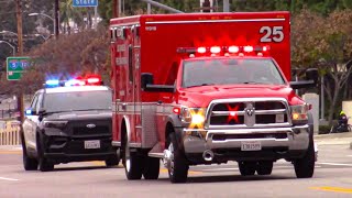 LAFD Rescue 25 amp LAPD Hollenback Unit Transporting [upl. by Cleti]