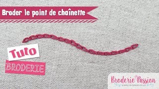 Broderie  Le point de chainette [upl. by Matazzoni]