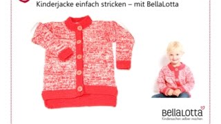 Kinderjacke einfach stricken  doppelfädig [upl. by Hairakcaz]