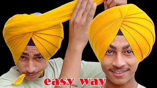 beginners special patiala shahi turban easy way patiala shahi pagg for students ਪਟਿਆਲਾ ਸ਼ਾਹੀ ਪੱਗ [upl. by Erfert]