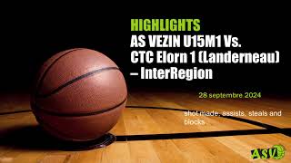 Highlights U15M InterRegion  AS Vezin 1 Vs CTC Elorn 1 28092024 [upl. by Jeffie]