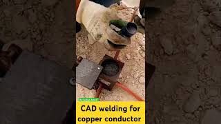 CAD welding copper conductor  earthing works  building grounding shorts trending building [upl. by Anyd958]