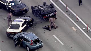 Car crashes during chase on I95 [upl. by Woodson]