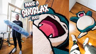 CUSTOM SNORLAX RUG  Full Tufting Process  Make A Custom Rug [upl. by Alexandra401]