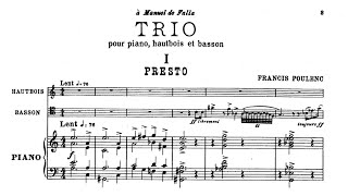 Francis Poulenc Trio for Oboe Bassoon and Piano FP 43 19241926 [upl. by Mairb260]