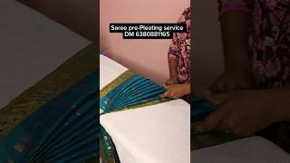 Saree prePleating and folding service ✅ DM trending saree tutorial sareedreaping [upl. by Akiv]