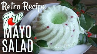 7UP MAYONNAISE Jello SALAD Retro Recipe Test  You Made What [upl. by Pineda]