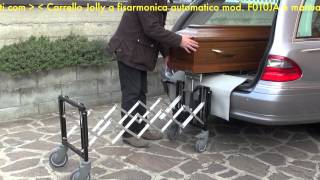 Olivetti Funeraria  Video 12 Carrelli portabara Jolly aut e manuale  Tecnicanews Video [upl. by Eisler]