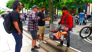 The Hot Dog Grill Master  Street Food Frankfurt Germany [upl. by Aikemot980]