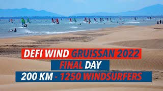 DEFI WIND GRUISSAN 22 J4 Goyard et Cousin couronnés devant 1200 windsurfers après 200km de race [upl. by Alyl297]