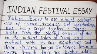 Indian Festival Essay  Indian festival essay in english Indian Festival essay 150 words [upl. by Chilt]